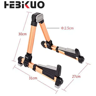Hebikuo M-40 Atril Plegable Para Guitarra y Bajo de Aluminio Color Dorado