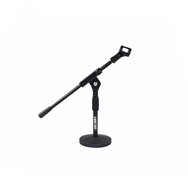 Hebikuo M210 Atril de Sobremesa Para Micrófono Con Brazo Boom y Base Redonda 1