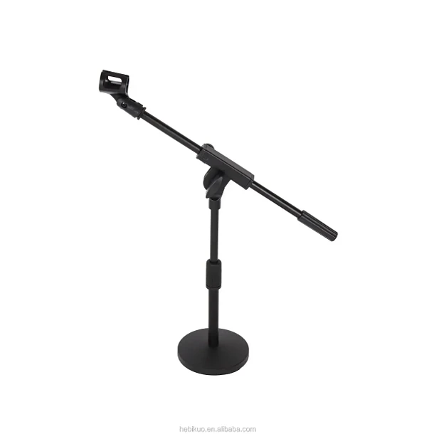 Hebikuo M210 Atril de Sobremesa Para Micrófono Con Brazo Boom y Base Redonda 2