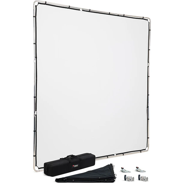 Manfrotto MLLC3301K Kit Pro Scrim All-in-One Extra Grande 2.9 x 2.9 m Con Tela Negra y Difusor 1.25 Stops 1