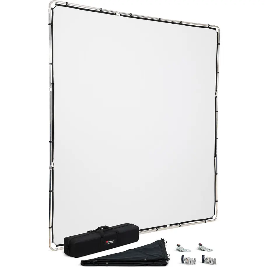 Manfrotto MLLC3301K Kit Pro Scrim All-in-One Extra Grande 2.9 x 2.9 m Con Tela Negra y Difusor 1.25 Stops 1