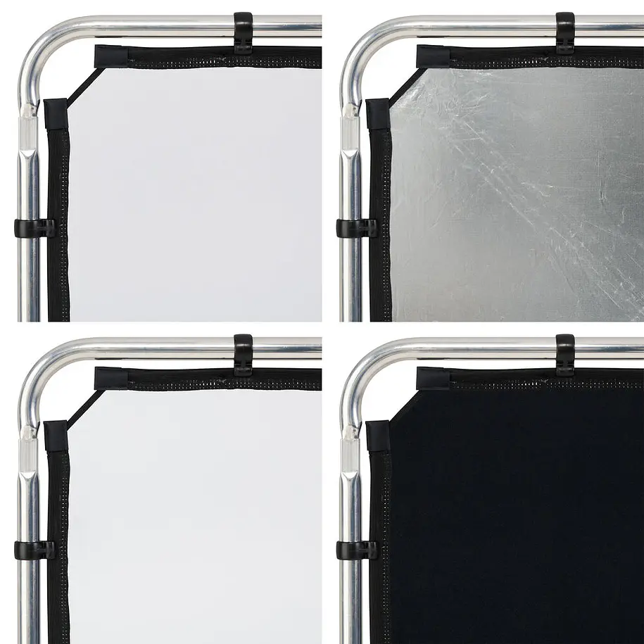Manfrotto MLLC3301K Kit Pro Scrim All-in-One Extra Grande 2.9 x 2.9 m Con Tela Negra y Difusor 1.25 Stops 2
