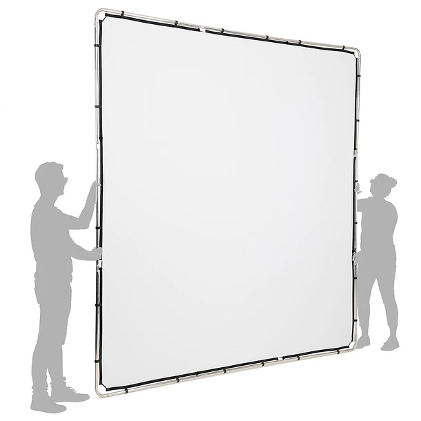 Manfrotto MLLC3301K Kit Pro Scrim All-in-One Extra Grande 2.9 x 2.9 m Con Tela Negra y Difusor 1.25 Stops 5
