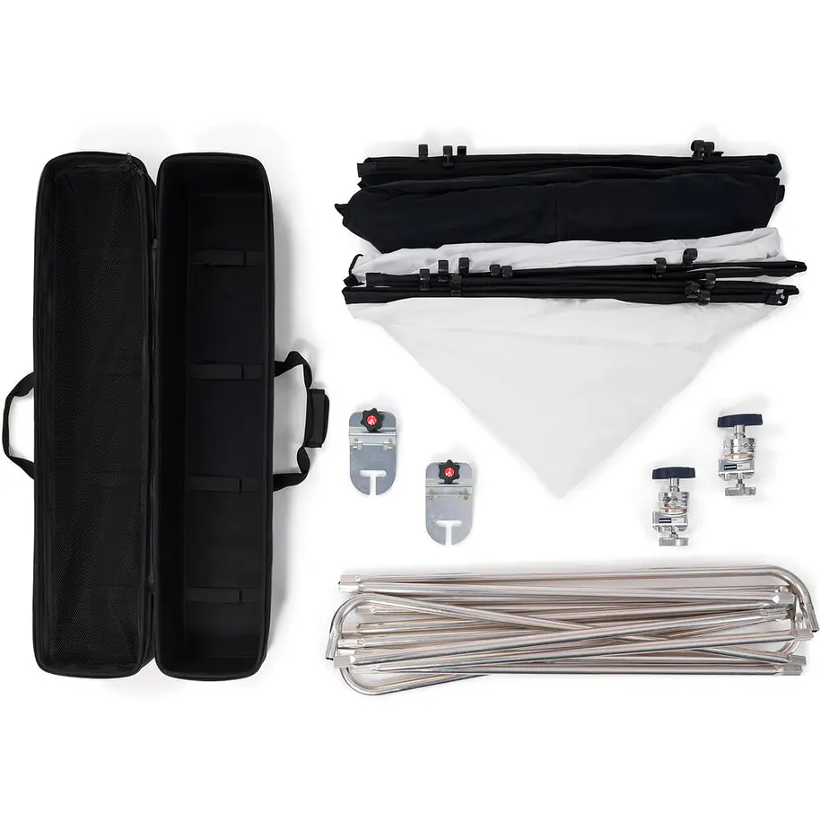 Manfrotto MLLC3301K Kit Pro Scrim All-in-One Extra Grande 2.9 x 2.9 m Con Tela Negra y Difusor 1.25 Stops 17