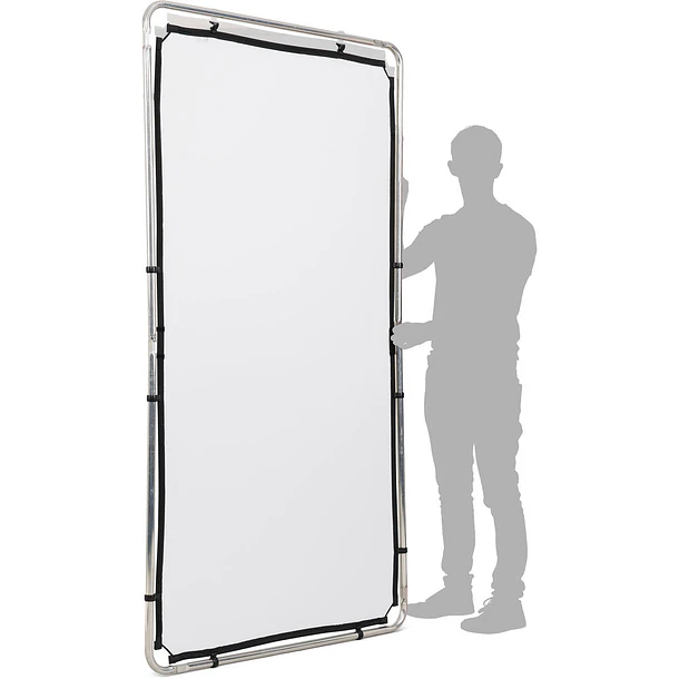 Manfrotto MLLC1201K Kit Pro Scrim All-in-One Mediano 1.1 x 2 m Con 3 Telas Negra, Plata/Blanco y Difusor 7