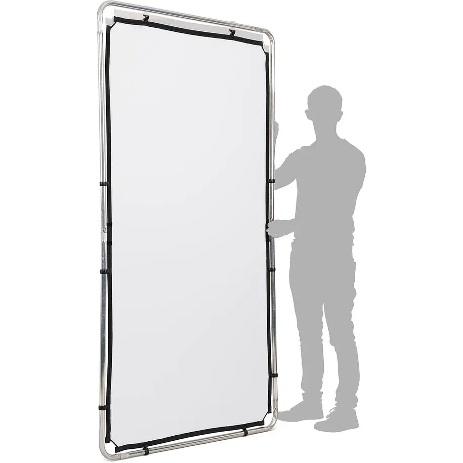 Manfrotto MLLC1201K Kit Pro Scrim All-in-One Mediano 1.1 x 2 m Con 3 Telas Negra, Plata/Blanco y Difusor 7