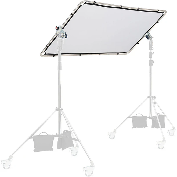 Manfrotto MLLC1201K Kit Pro Scrim All-in-One Mediano 1.1 x 2 m Con 3 Telas Negra, Plata/Blanco y Difusor 12