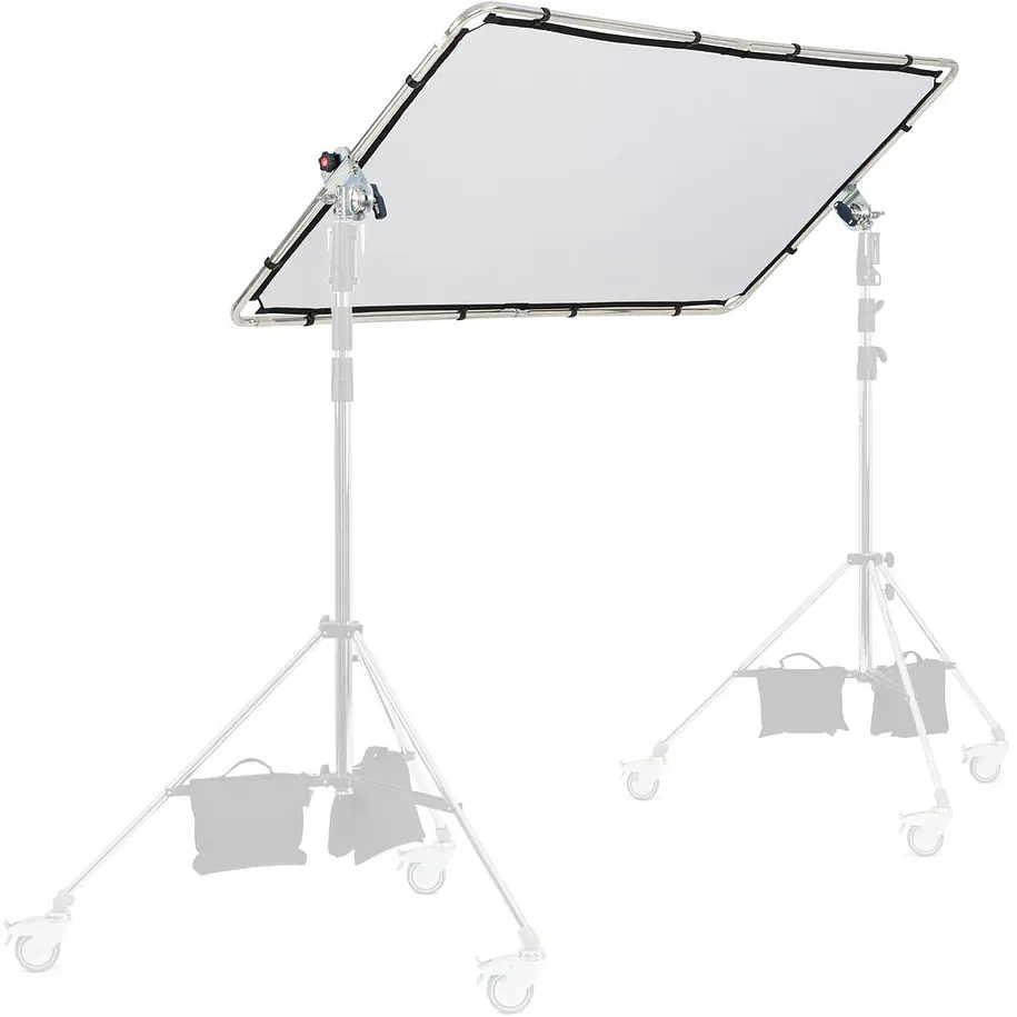 Manfrotto MLLC1201K Kit Pro Scrim All-in-One Mediano 1.1 x 2 m Con 3 Telas Negra, Plata/Blanco y Difusor 12