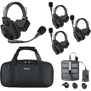 Saramonic WiTalk9 SE-4S Sistema Intercomunicador Inalámbrico Full-Duplex 2.4 GHz Para 4 Personas Sin Hub 24 Horas de Batería