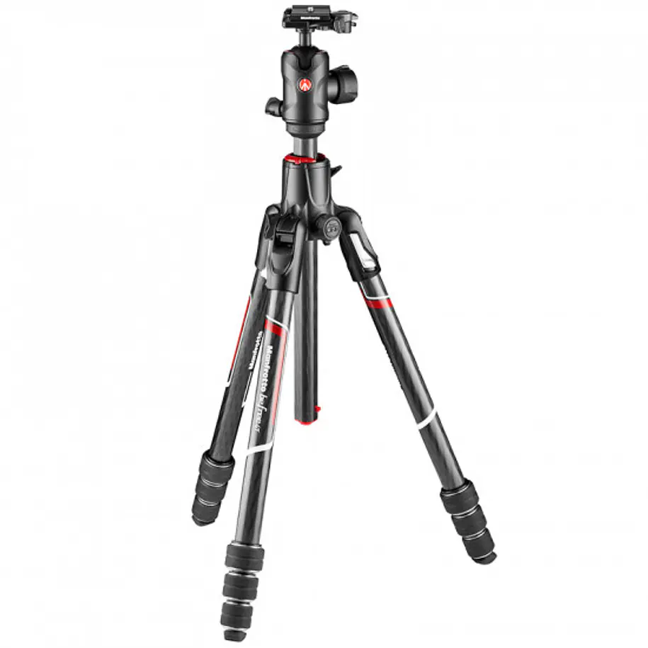Manfrotto MKBFRC4GTXP-BH Trípode Befree GT XPRO Carbono con Columna 90° y Cabezal de Bola 496 Hasta 10 Kg 1