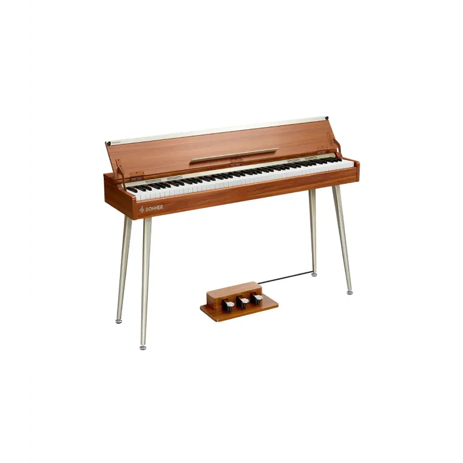 Donner DDP-80 Plus Piano Digital 88 Teclas Acción de Martillo con Mueble de Madera Retro y Tapa de Cierre Suave EC6677 1