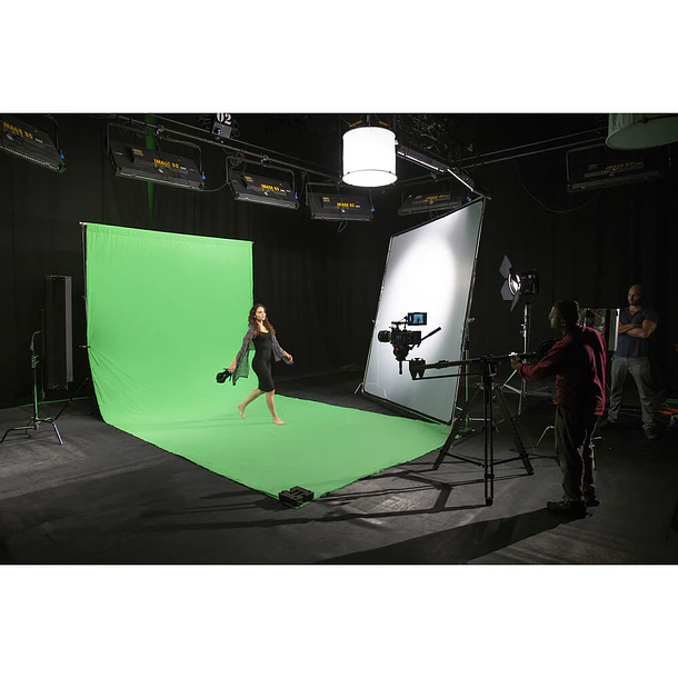 Manfrotto LL LC5881 Fondo de Tela Verde Chroma Key 3 x 7,2 m Lavable Con Bolso 2