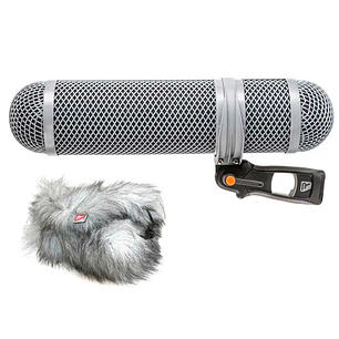 Rycote Super-Shield Kit Medium Sistema Cortaviento con Suspensión Lyre Para Micrófonos Shotgun de 20 a 25 cm RYC010321