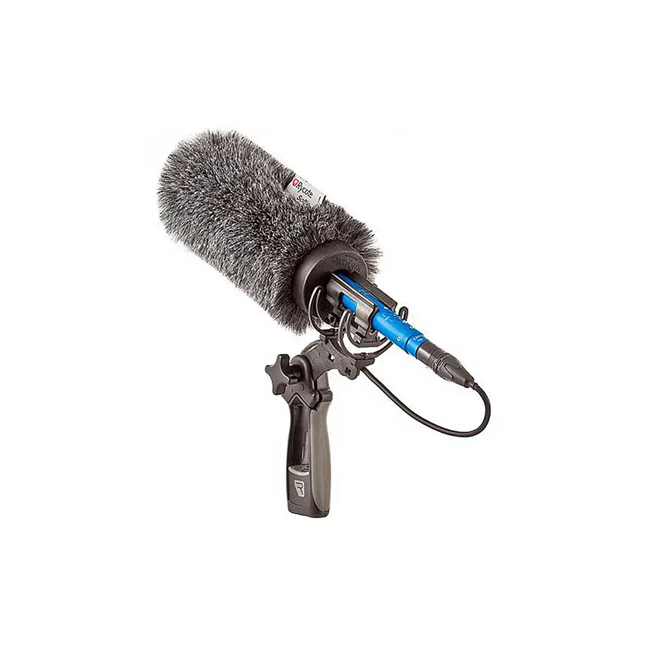 Rycote Classic-Softie Kit 15 cm (19/22) Cortaviento de Piel con Suspensión Lyre y Pistol Grip Para Micrófono Shotgun RYC033342 2
