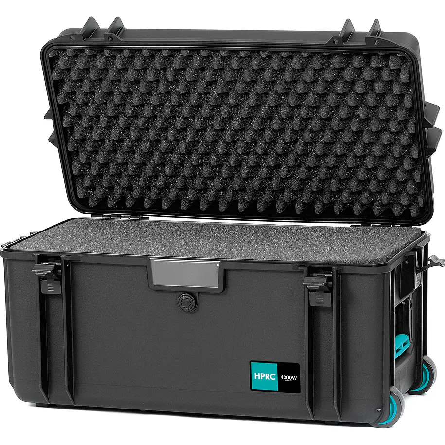 HPRC 4300W Maleta Rígida Con Ruedas y Espuma Cubicada Impermeable IP67 Negra HPRC4300 WCUBBLB 1