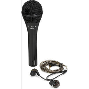 Audix OM3-A10COMBO Kit Micrófono Vocal Dinámico OM3 + Audífonos In-Ear de Monitoreo A10