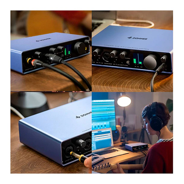 Donner Livejack 2x2 Interfaz de Audio USB-C 2 Entradas Preamplificadores Clase A 24 Bit 192 kHz EC1345 5