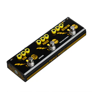 Donner Triple Threat Pedal Multiefecto Análogo Distorsión Phaser y Eco Diseño Third Man Hardware EC6792