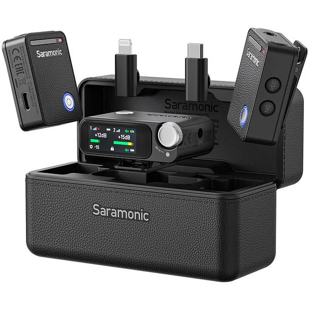 Saramonic Ultra 01 Micrófono Inalámbrico Doble Con Grabación 32 Bits Flotante y Timecode Negro 1