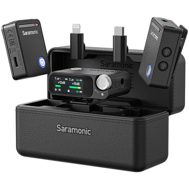 Saramonic Ultra 01 Micrófono Inalámbrico Doble Con Grabación 32 Bits Flotante y Timecode Negro 2
