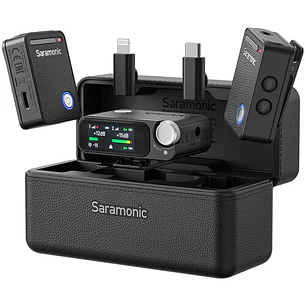 Saramonic Ultra 01 Micrófono Inalámbrico Doble Con Grabación 32 Bits Flotante y Timecode Negro