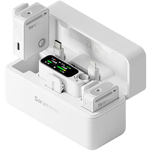 Saramonic Ultra 02 Micrófono Inalámbrico Doble Con Grabación 32 Bits Flotante y Timecode Blanco