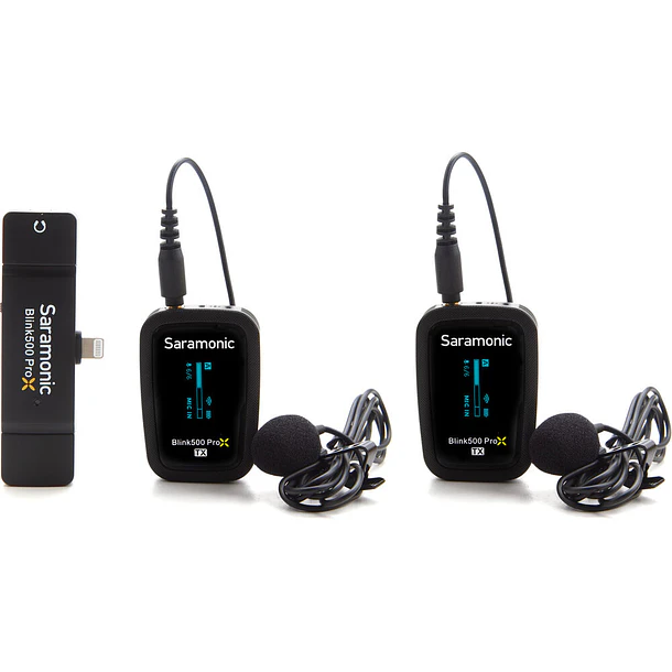 Saramonic Blink 500 ProX B4 Micrófono Inalámbrico Doble Con Receptor Lightning Para iPhone y 2 Lavalier 1