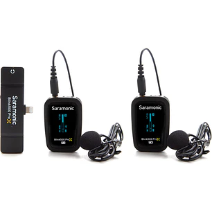 Saramonic Blink 500 ProX B4 Micrófono Inalámbrico Doble Con Receptor Lightning Para iPhone y 2 Lavalier