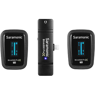 Saramonic Blink 500 ProX B4 Micrófono Inalámbrico Doble Con Receptor Lightning Para iPhone y 2 Lavalier
