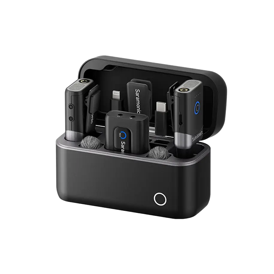 Saramonic Mix Micrófono Inalámbrico Doble Con Entrada Para Lavalier y Receptor 3.5mm, USB-C y Lightning SaramonicMix 1