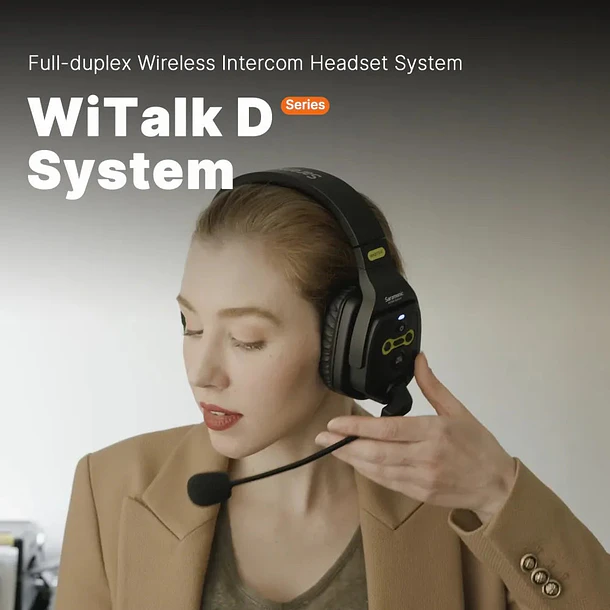 Saramonic WiTalk WT2D Sistema Intercomunicador Inalámbrico Full-Duplex 1.9 GHz Para 2 Personas Headsets Doble Oído 5