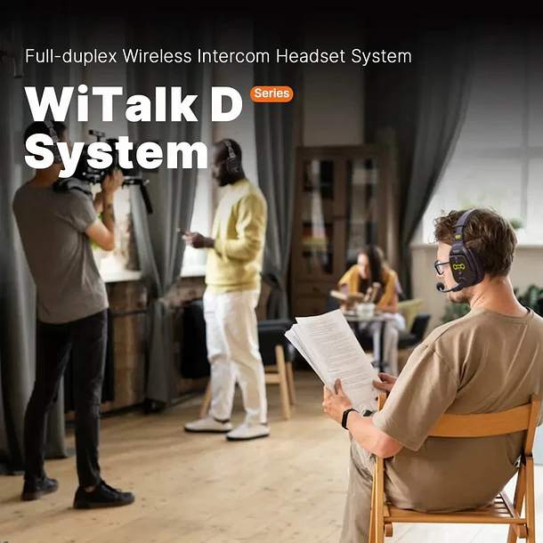 Saramonic WiTalk WT2D Sistema Intercomunicador Inalámbrico Full-Duplex 1.9 GHz Para 2 Personas Headsets Doble Oído 6