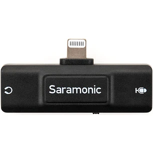 Saramonic SR-EA2D Adaptador de Audio Lightning a Micrófono 3.5mm y Salida de Audífonos Para iPhone