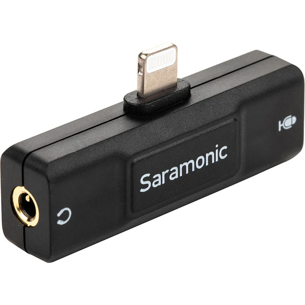 Saramonic SR-EA2D Adaptador de Audio Lightning a Micrófono 3.5mm y Salida de Audífonos Para iPhone 3