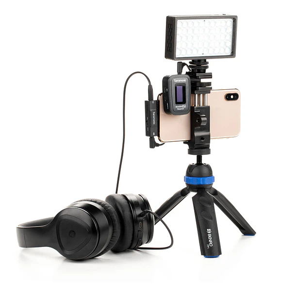 Saramonic SR-EA2D Adaptador de Audio Lightning a Micrófono 3.5mm y Salida de Audífonos Para iPhone 6