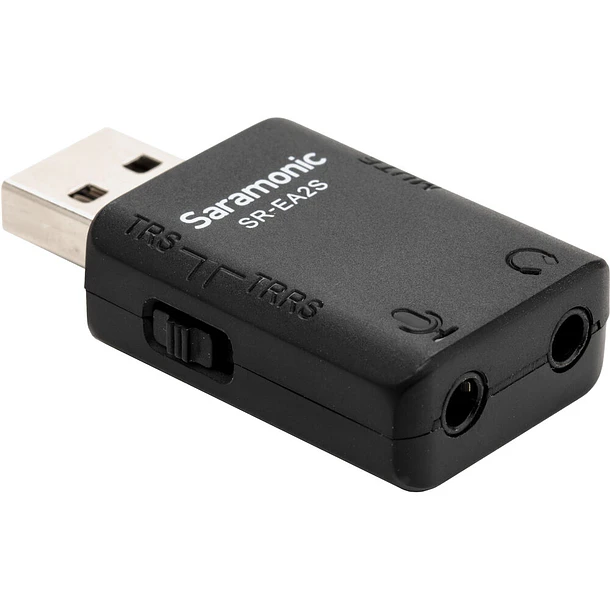 Saramonic SR-EA2S Adaptador de Audio USB-A a Micrófono 3.5mm y Salida de Audífonos Para Computador SR-EA2 3