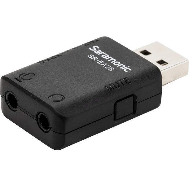 Saramonic SR-EA2S Adaptador de Audio USB-A a Micrófono 3.5mm y Salida de Audífonos Para Computador SR-EA2 4