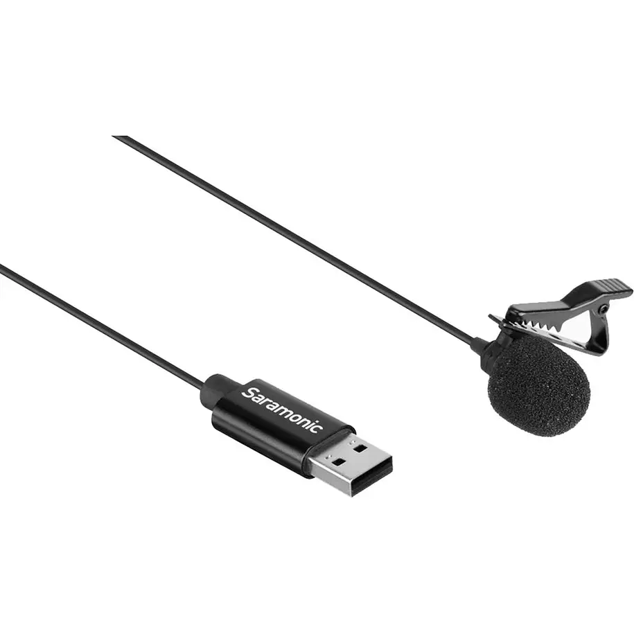 Saramonic SR-ULM10 Micrófono Lavalier USB Omnidireccional Plug and Play Para Computador Cable 2 m 1