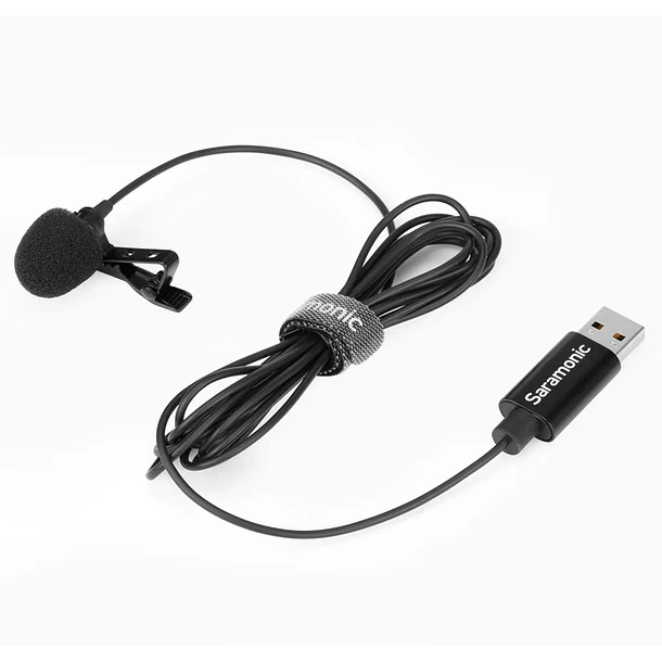 Saramonic SR-ULM10 Micrófono Lavalier USB Omnidireccional Plug and Play Para Computador Cable 2 m 4
