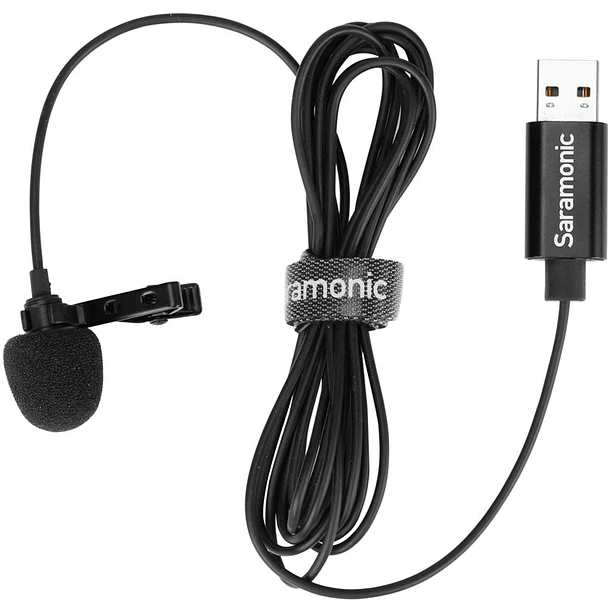 Saramonic SR-ULM10 Micrófono Lavalier USB Omnidireccional Plug and Play Para Computador Cable 2 m 5