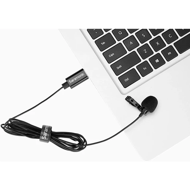 Saramonic SR-ULM10 Micrófono Lavalier USB Omnidireccional Plug and Play Para Computador Cable 2 m 6