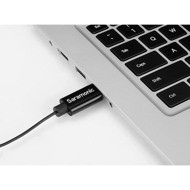 Saramonic SR-ULM10 Micrófono Lavalier USB Omnidireccional Plug and Play Para Computador Cable 2 m 7