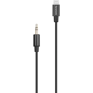Saramonic SR-C2000 Cable Adaptador de Audio 3.5mm TRS Macho a Lightning Para iPhone 23 cm