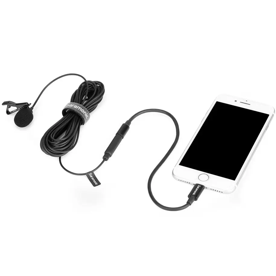 Saramonic SR-C2000 Cable Adaptador de Audio 3.5mm TRS Macho a Lightning Para iPhone 23 cm 5