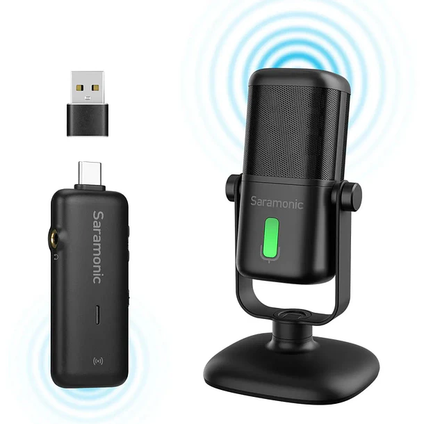 Saramonic SR-MV2000W Micrófono USB de Estudio Cardioide Para Podcast y Streaming Con Monitoreo Sin Latencia 1