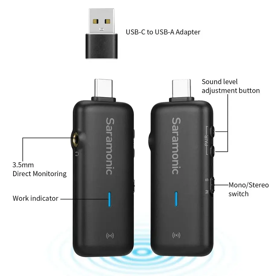 Saramonic SR-MV2000W Micrófono USB de Estudio Cardioide Para Podcast y Streaming Con Monitoreo Sin Latencia 7