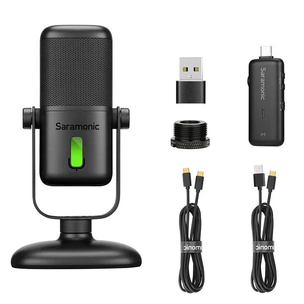 Saramonic SR-MV2000W Micrófono USB de Estudio Cardioide Para Podcast y Streaming Con Monitoreo Sin Latencia 8