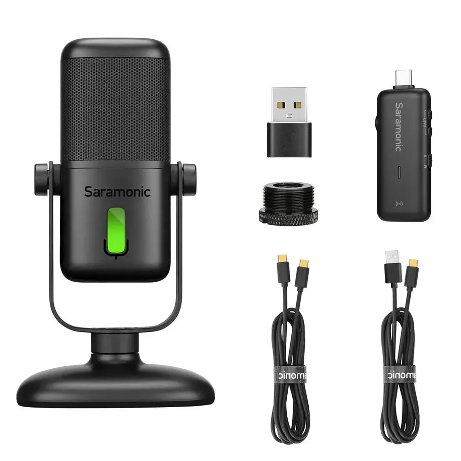 Saramonic SR-MV2000W Micrófono USB de Estudio Cardioide Para Podcast y Streaming Con Monitoreo Sin Latencia 8