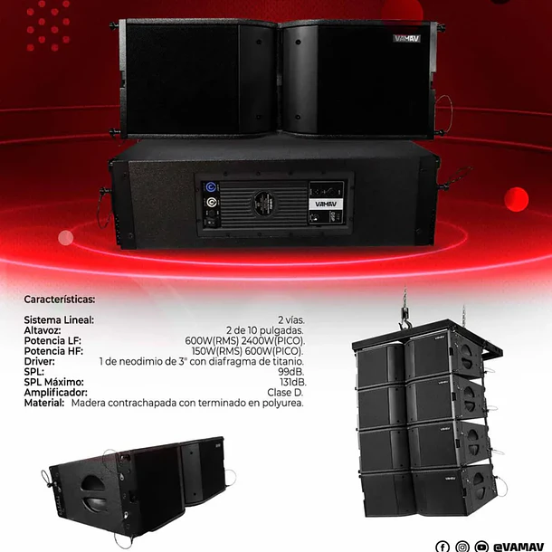 Vamav VXT 210 Line Array Activo 2x10