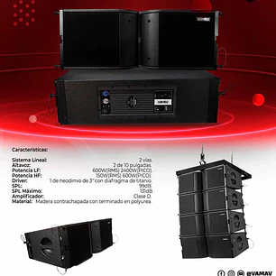 Vamav VXT 210 Line Array Activo 2x10